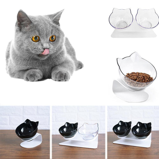Cat Double Bowl - The Perfect Companion For Your Feline Friend